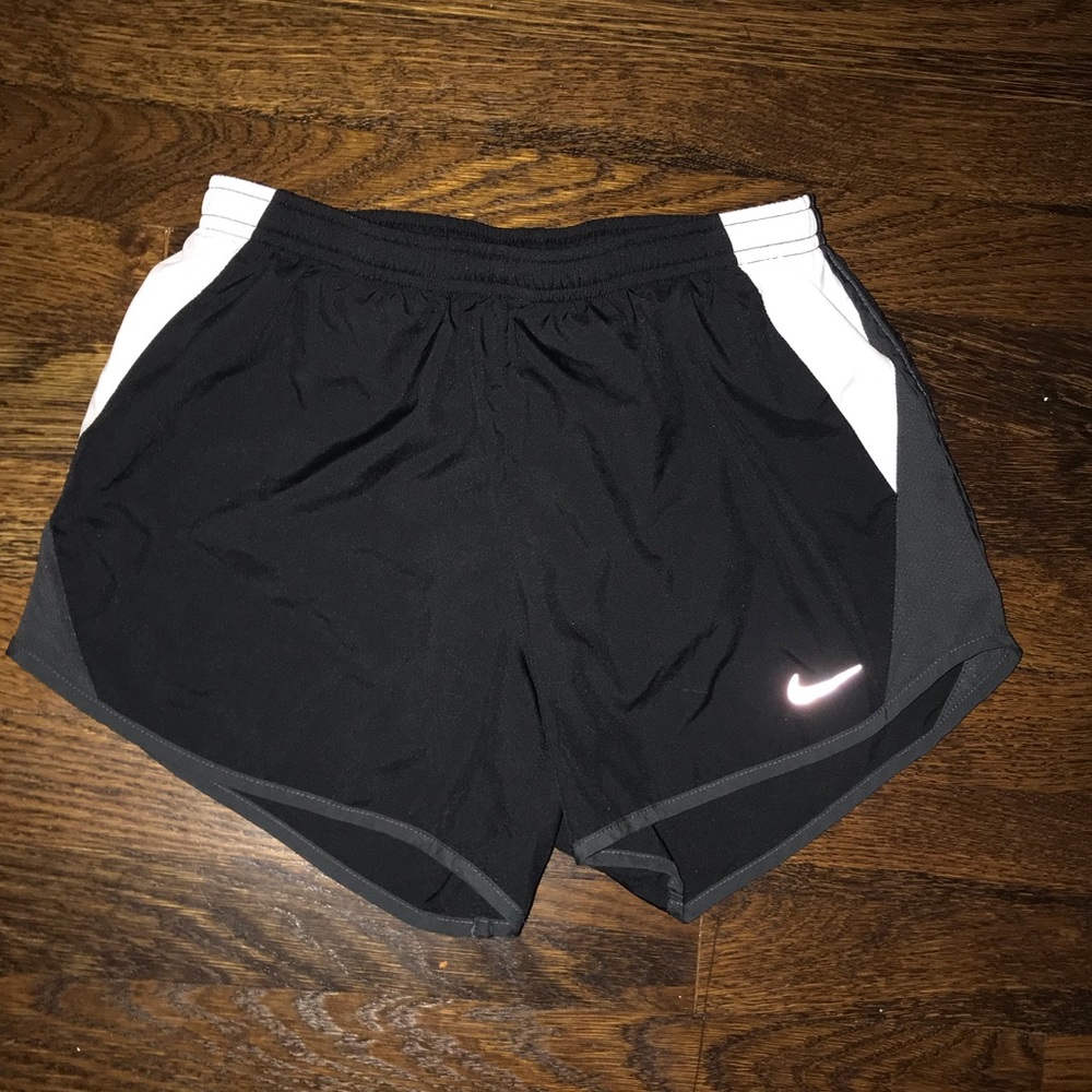 Black plain Nike athletic shorts